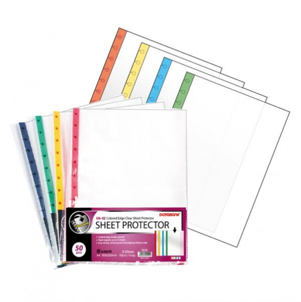 Colored Edge Clear Sheet Protector